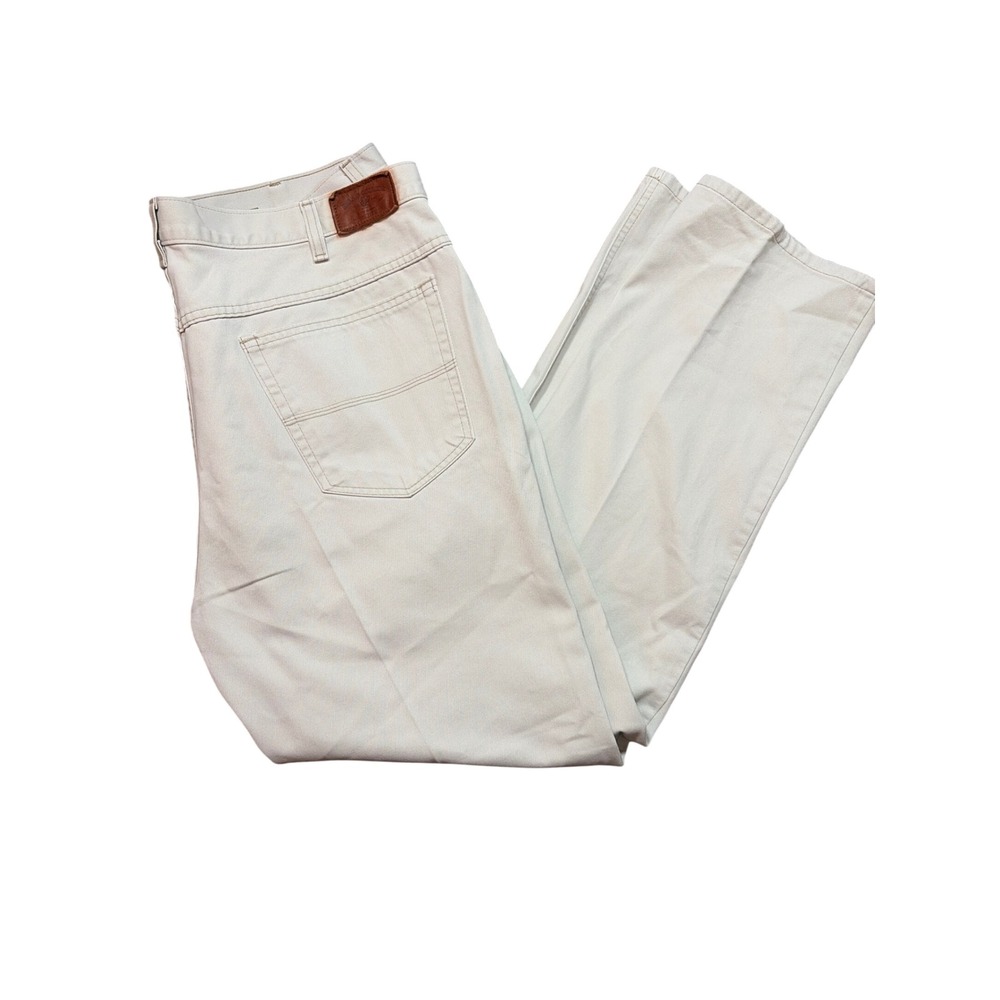 Bills Khakis Pants Mens 38‎ Off-White Cramerton Twill 5-Pocket Straight Leg USA